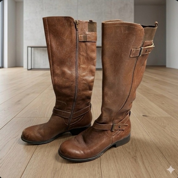 Naturalizer Shoes - Naturalizer Chestnut Brown Leather Riding Boots 7 Classiccore Americana